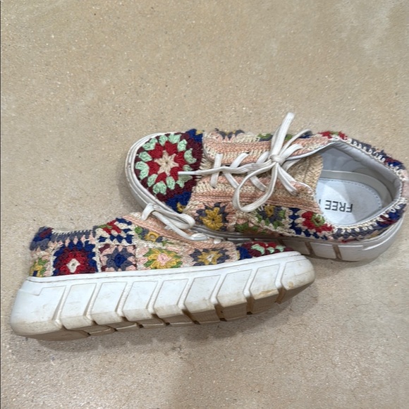 Free People Shoes - Free People Multicolor Crochet Sneakers